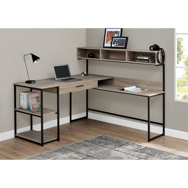 Admiral Taupe 59-Inch Computer Desk, image 3